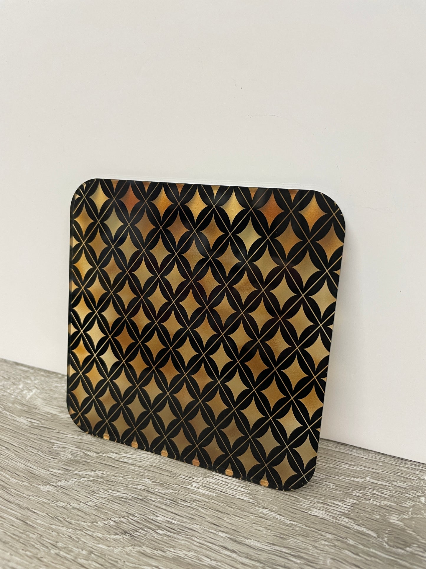 Patterned Acrylic 3mm Golden Dimond's Black Backing Highgloss/Matt