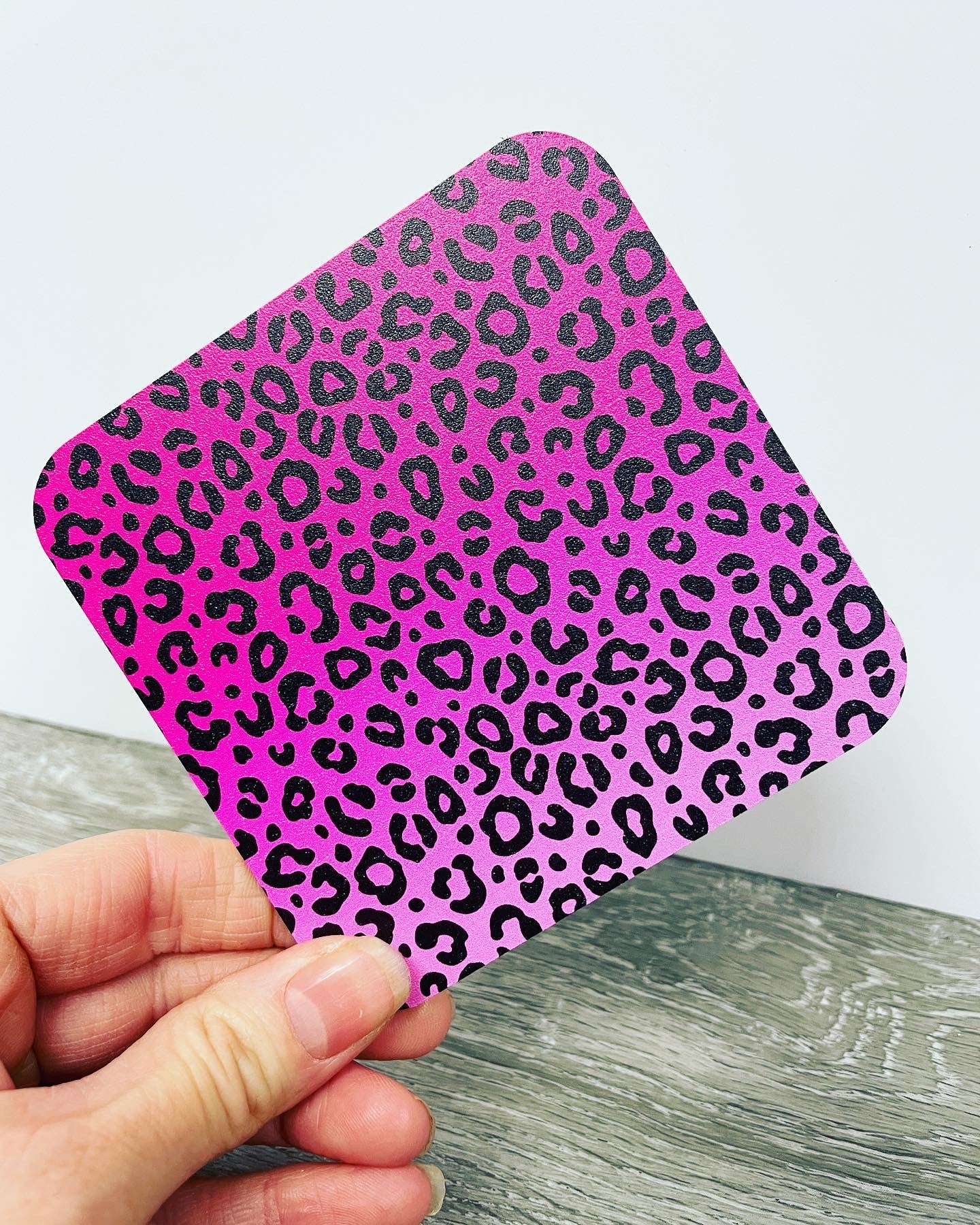 Patterned MDF sheet 3mm Pink Leopard matt finish