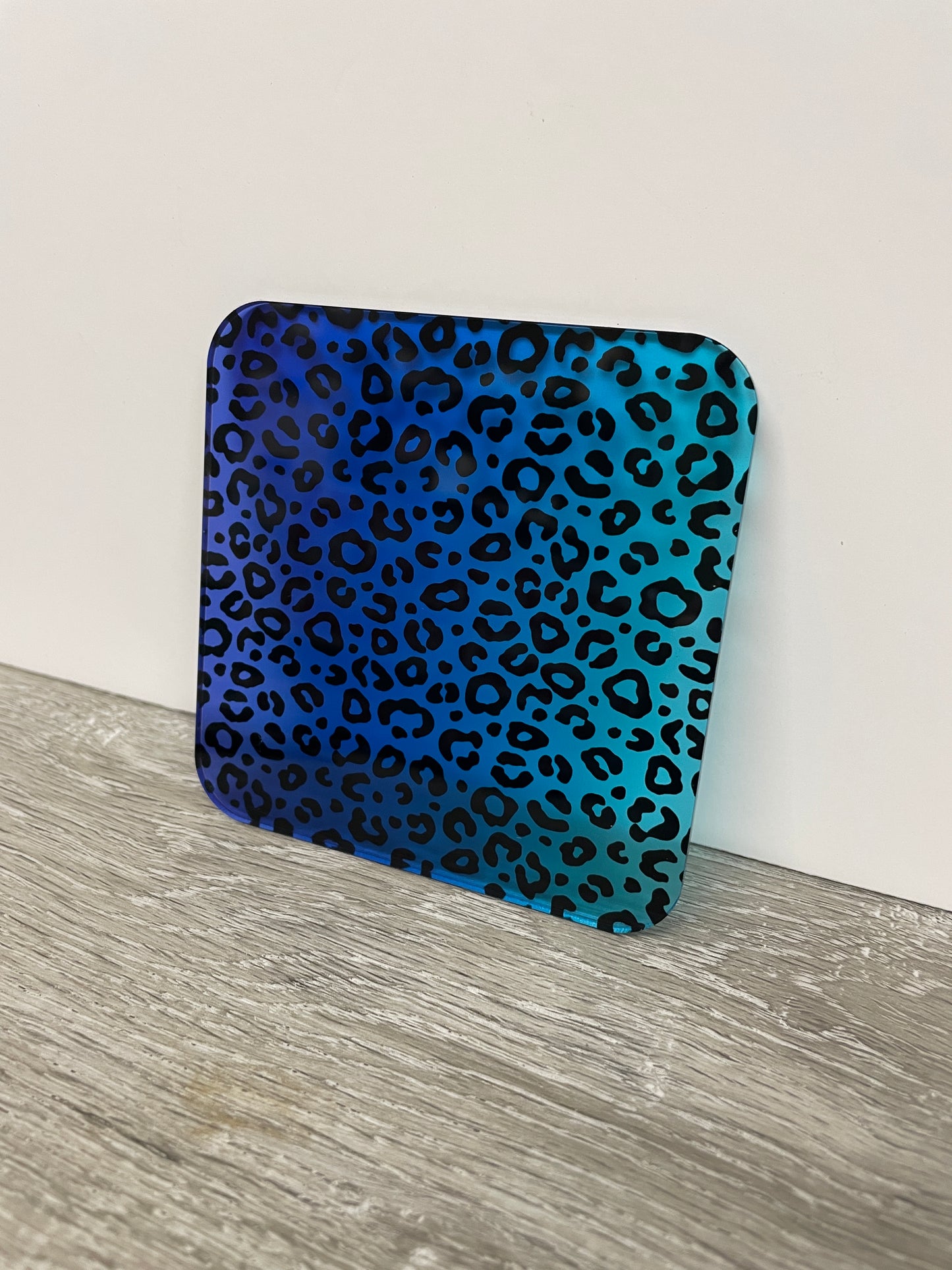 patterned acrylic sheets 3mm blue leopard high gloss/matt