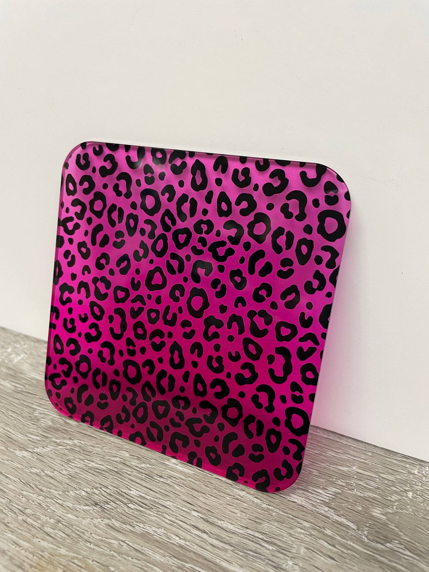 Patterned acrylic sheet 3mm Pink Leopard High gloss/matt