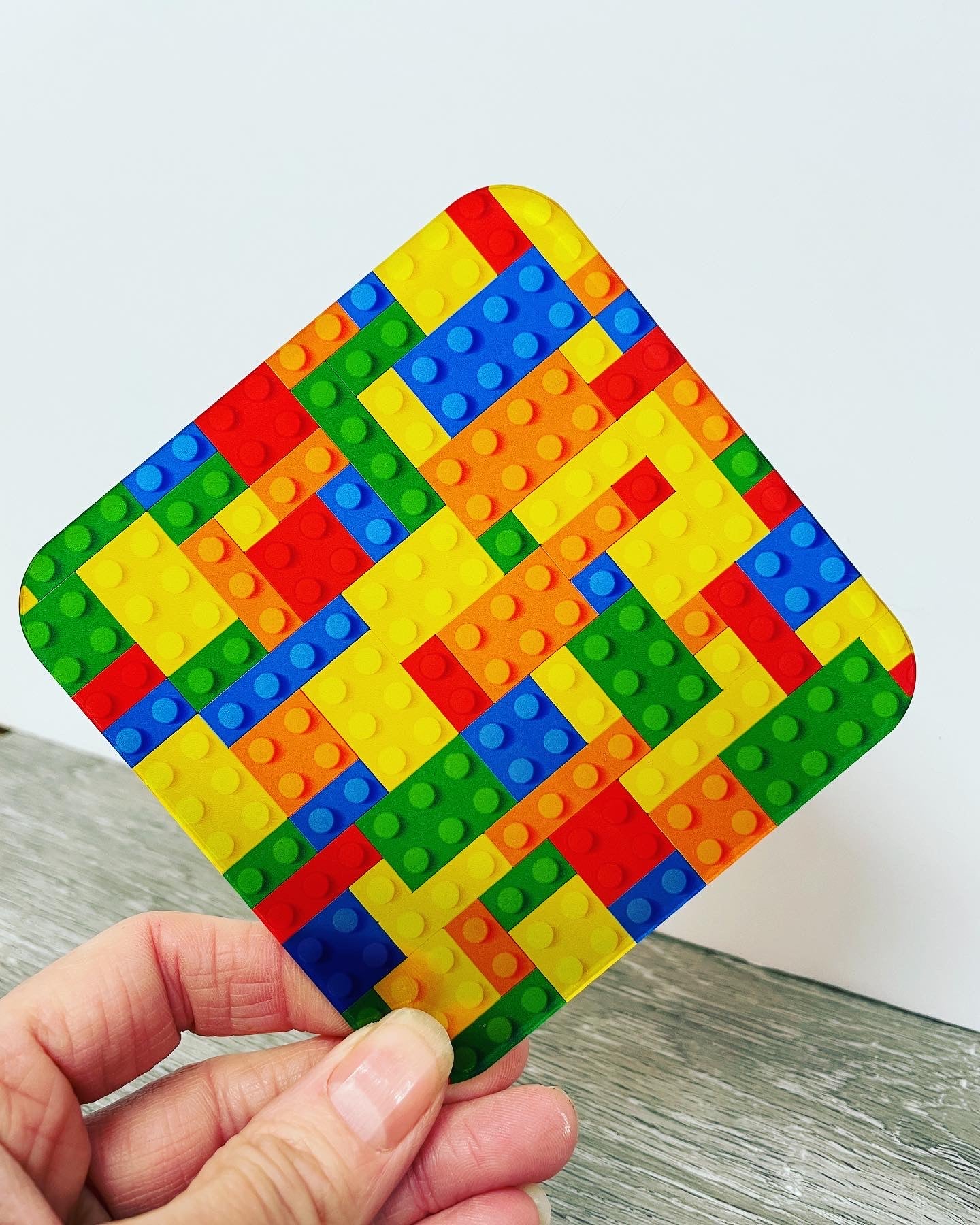 Patterned acrylic sheet Building block design