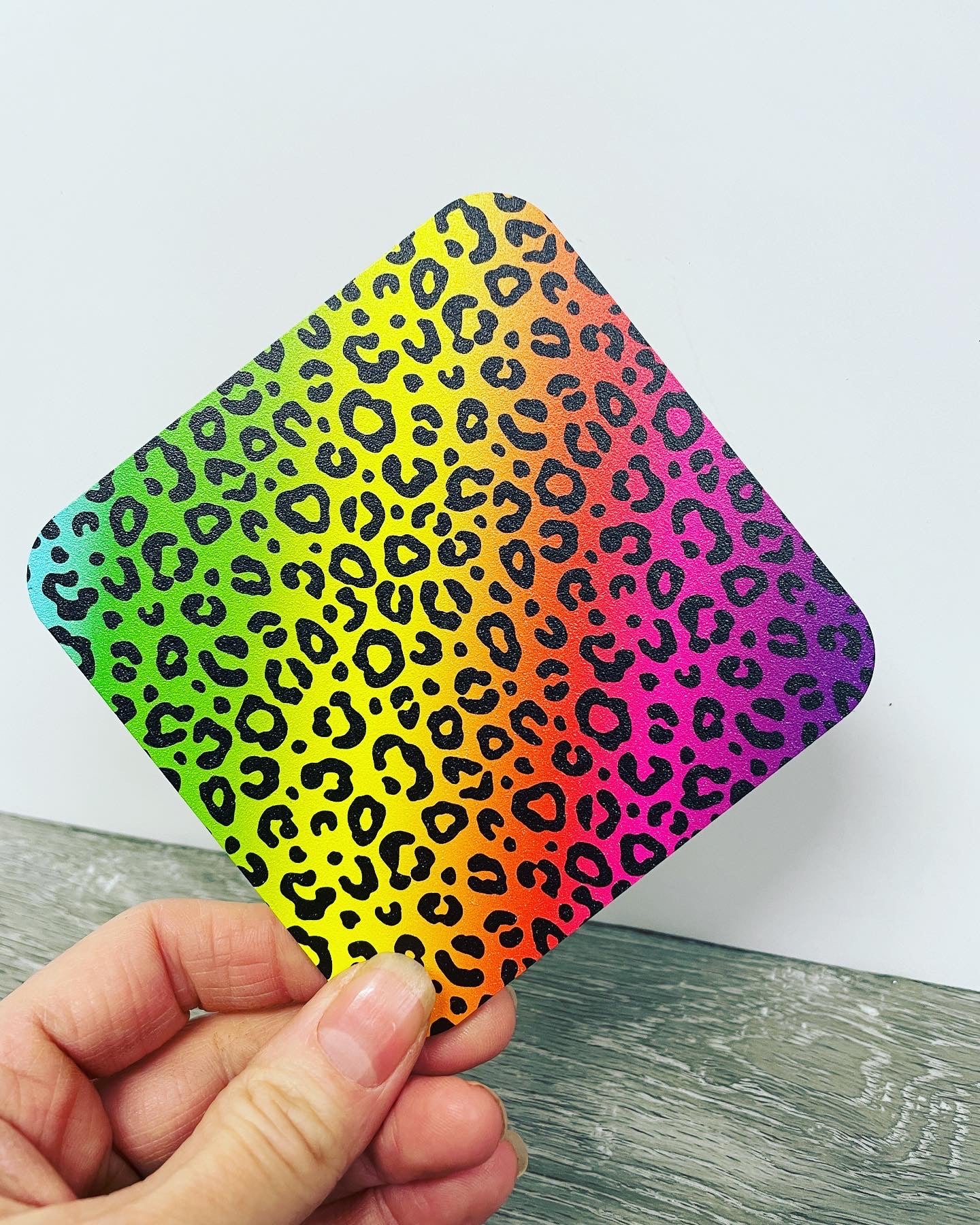 Patterned MDF sheet 3mm rainbow Leopard matt finish