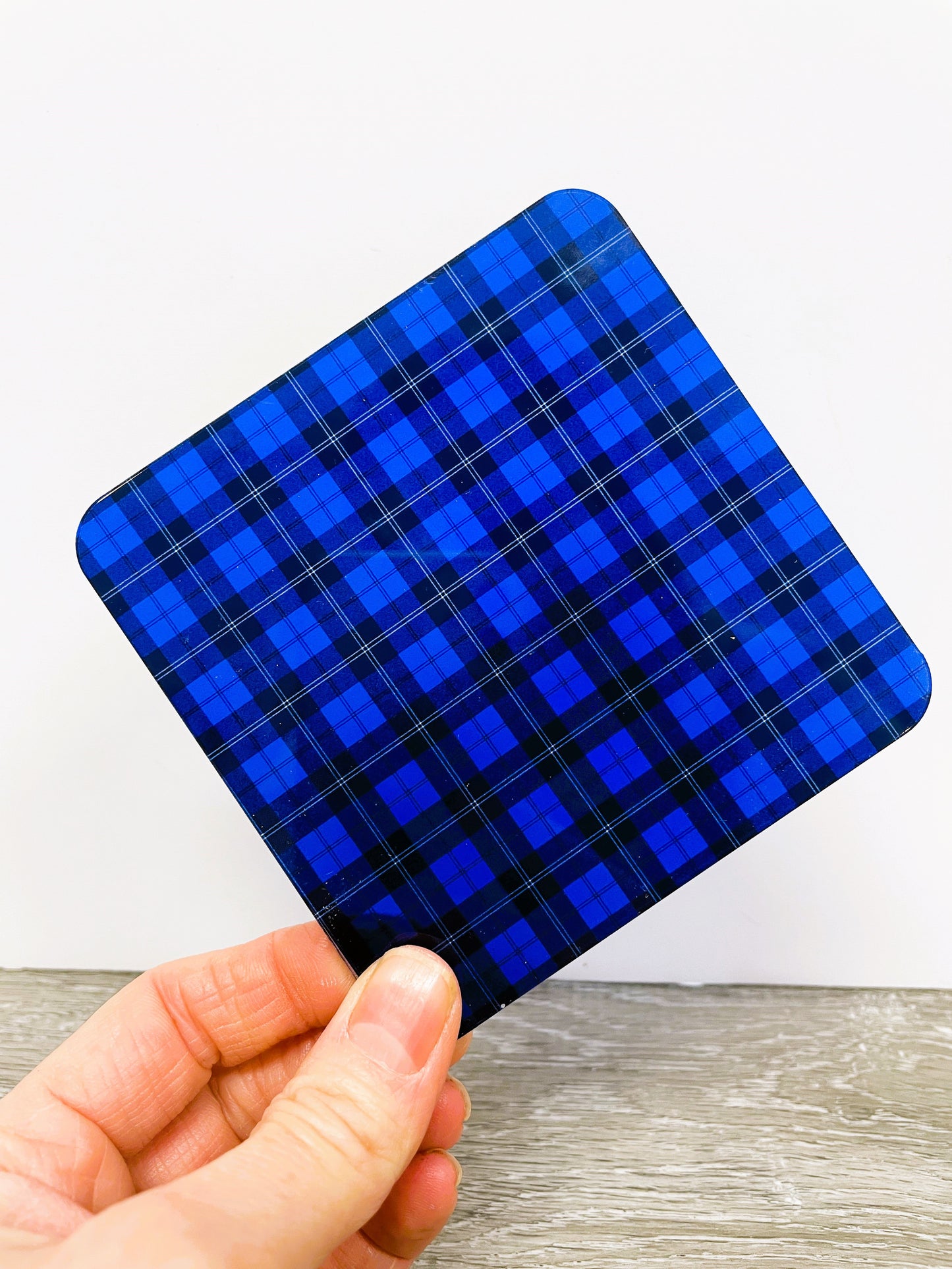 Patterned Acrylic 3mm Tartan Effect Highgloss/Matt